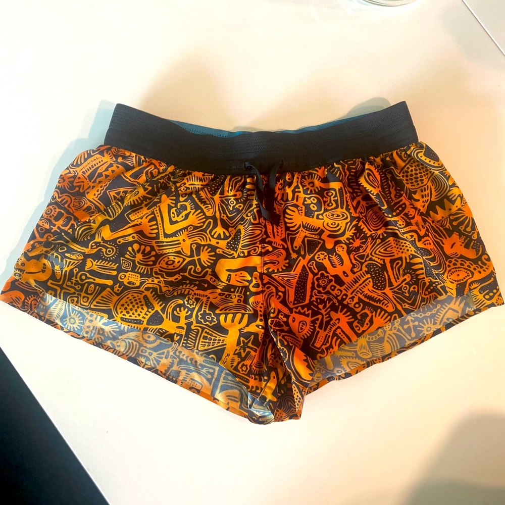 Janji Athletic Shorts - Black and Orange